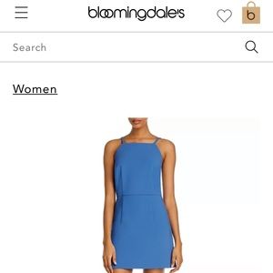 French Connection Whisper Sleeveless Square Neck Mini Dress Chalk Blue